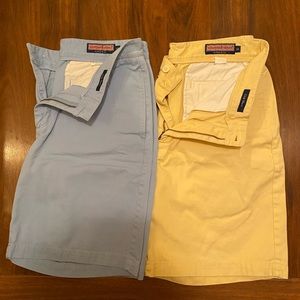 Vineyard Vines Mens 33 Club Short 8’ (2 Pair - Yellow & Blue)